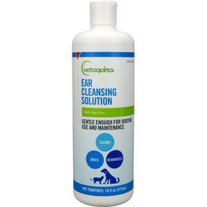 Vetoquinol Ear Cleaning Solution for Dogs & Cats, 16-fl oz bottle