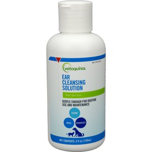 Vetoquinol Ear Cleaning Solution for Dogs & Cats, 4-fl oz bottle