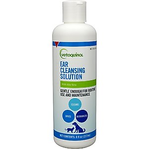 Vetoquinol Ear Cleaning Solution for Dogs & Cats, 8-fl oz bottle