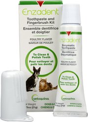 Vetoquinol Enzadent Enzymatic Poultry Flavor Dog & Cat Fingerbrush Dental Kit