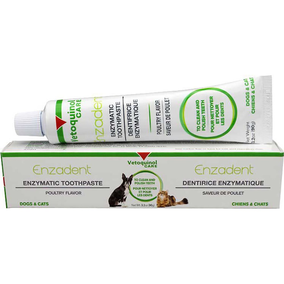 Vetoquinol Enzadent Poultry-Flavored Dog & Cat Toothpaste, 90g tube
