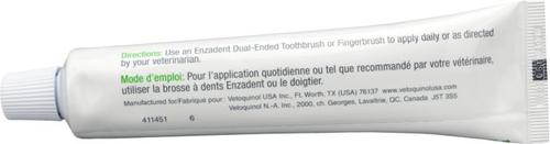 Show full view: Vetoquinol Enzadent Enzymatic Poultry Flavor Toothpaste, 90g tube + Dual-Ended Dog & Cat Toothbrush slide 3 of 9