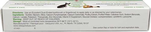 Show full view: Vetoquinol Enzadent Enzymatic Poultry Flavor Toothpaste, 90g tube + Dual-Ended Dog & Cat Toothbrush slide 5 of 9