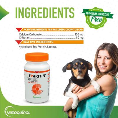 Show full view: Vetoquinol Epakitin Powder Urinary Supplement for Cats & Dogs, 180g slide 10 of 14