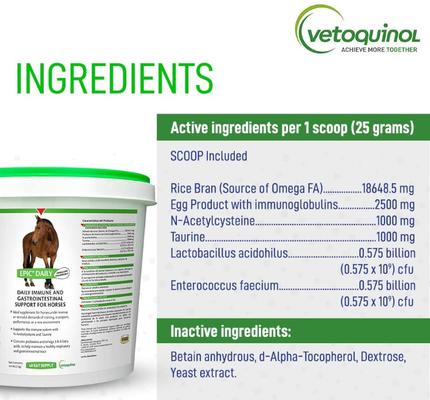Show full view: Vetoquinol Epic Daily Immune Support Powder Horse Supplement, 4.4-lb bucket slide 4 of 9