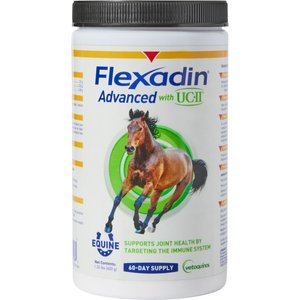 Vetoquinol Flexadin UC-II Joint Health Support Banana Flavor Powder Horse Supplement, 1.32-lb jar
