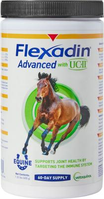 Show full view: Vetoquinol Flexadin UC-II Joint Health Support Banana Flavor Powder Horse Supplement, 1.32-lb jar slide 1 of 10