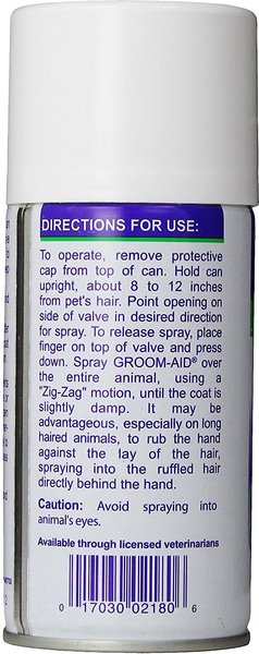 Show full view: Vetoquinol Groom-Aid Spray for Dogs & Cats, 7-fl oz bottle slide 2 of 5