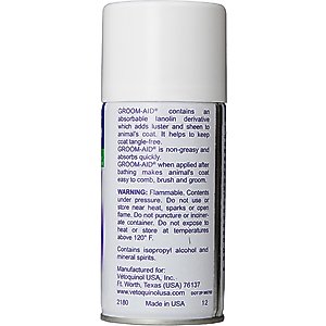 Vetoquinol Groom-Aid Spray for Dogs & Cats, 7-fl oz bottle
