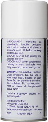 Show full view: Vetoquinol Groom-Aid Spray for Dogs & Cats, 7-fl oz bottle slide 4 of 6