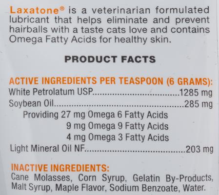 Show full view: Vetoquinol Laxatone Gel Hairball Control Supplement for Cats, 4.25-oz tube slide 4 of 8
