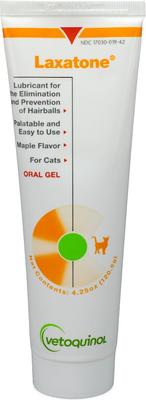 Show full view: Vetoquinol Laxatone Lubricant for Hairballs Maple Flavor Cat Oral Gel, 4.25-oz tube & Greenies Feline SmartBites Healthy Indoor Tuna Flavor Cat Treats, 4.6-oz bag slide 2 of 6