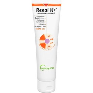 Vetoquinol Renal K+ Gel Kidney Supplement for Cats & Dogs, 5-oz tube