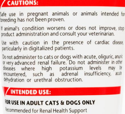 Show full view: Vetoquinol Renal K+ Gel Kidney Supplement for Cats & Dogs, 5-oz tube slide 6 of 8