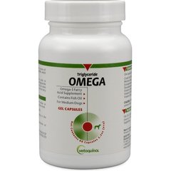 Vetoquinol Triglyceride OMEGA Omega-3 Fatty Acid Medium Breed Supplement for Dogs, 60 count