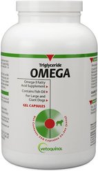 Vetoquinol Triglyceride OMEGA Omega-3 Fatty Acids Large & Giant Breed Supplement for Dogs, 250 count