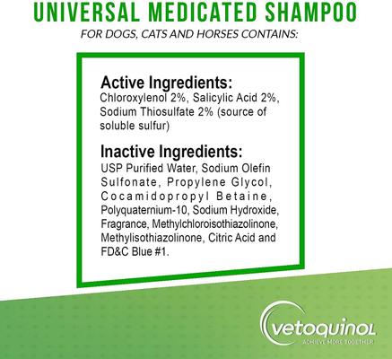 Show full view: Vetoquinol Universal Medicated Shampoo for Dogs & Cats, 16-fl oz bottle slide 5 of 10