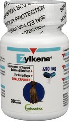 Vetoquinol Zylkene Capsules Calming Supplement for Dogs, 30 count