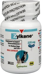 Vetoquinol Zylkene Capsules Calming Supplement for Dogs, 30 count