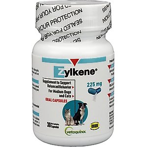 Vetoquinol Zylkene Capsules Calming Supplement for Dogs, 30 count