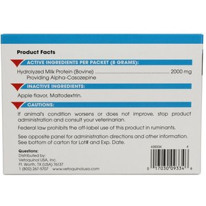 Vetoquinol Zylkene Equine Behavior Support Apple Flavor Powder Horse Supplement 2000 mg, 20 count