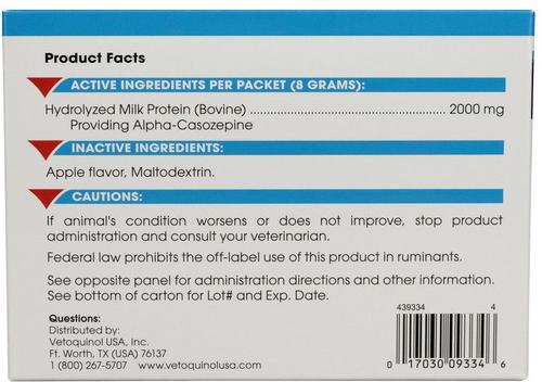 Show full view: Vetoquinol Zylkene Equine Behavior Support Apple Flavor Powder Horse Supplement 2000 mg, 20 count slide 2 of 11