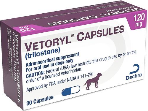 Show full view: Vetoryl (trilostane) Capsules for Dogs, 120-mg, 60 capsules slide 1 of 8