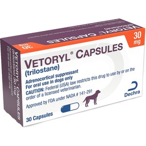 Vetoryl (trilostane) Capsules for Dogs, 30-mg, 30 capsules