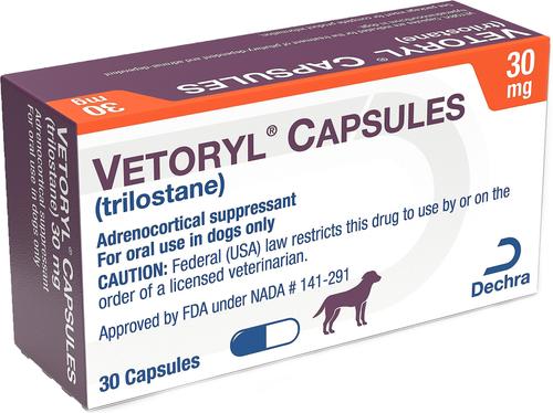 Show full view: Vetoryl (trilostane) Capsules for Dogs, 30-mg, 30 capsules slide 1 of 8