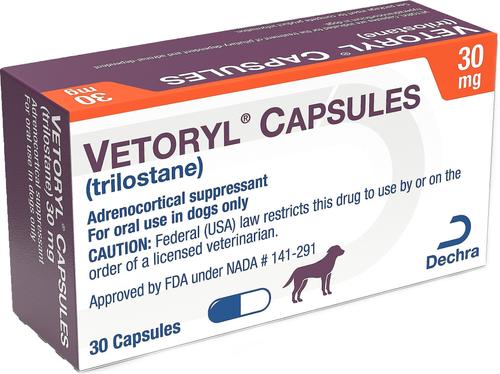 Show full view: Vetoryl (trilostane) Capsules for Dogs, 30-mg, 60 capsules slide 1 of 8