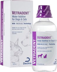 VETRADENT Dog & Cat Dental Water Additive, 17-fl oz bottle