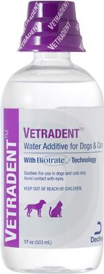 Show full view: VETRADENT Dog & Cat Dental Water Additive, 17-fl oz bottle slide 3 of 5