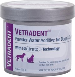 VETRADENT Dog & Cat Powder Dental Water Additive, 10.6-oz jar