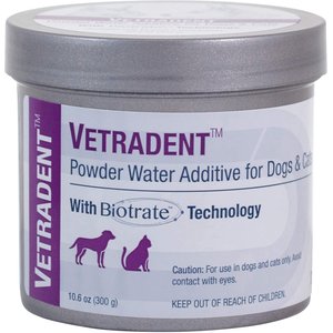 VETRADENT Dog & Cat Powder Dental Water Additive, 10.6-oz jar