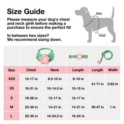 Show full view: VETRESKA 3-in-1 Flora Dog Backpack & Harness Set, Pink/Green, Small: 19 to 26-in chest slide 8 of 10