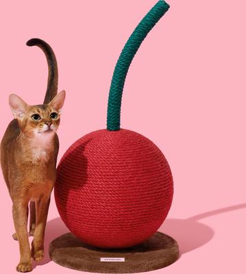 Show full view: VETRESKA Cherry Scratching Ball Cat Toy slide 8 of 9