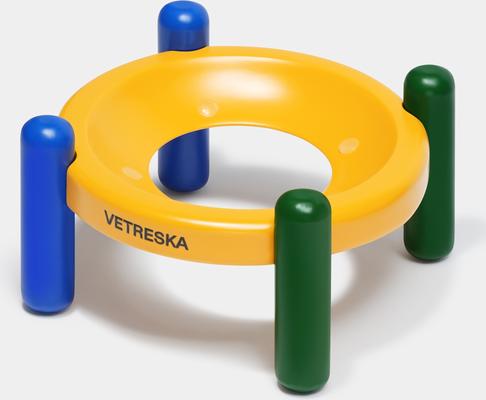 Show full view: VETRESKA Chroma Ceramic Elevated Dog & Cat Bowl & Mat Set, Small: 15-oz slide 7 of 10