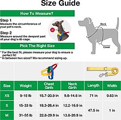 VETRESKA Chroma Dog Harness & Leash Set, Yellow, X-Small: 16 to 21-in chest slide 2 of 9