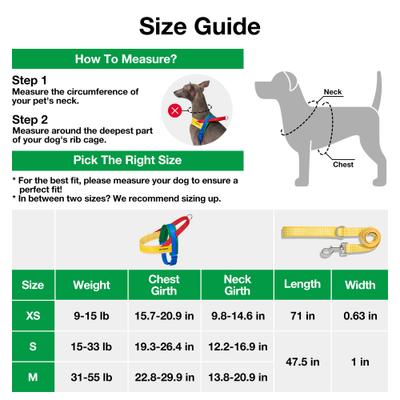 Show full view: VETRESKA Chroma Dog Harness & Leash Set, Yellow, X-Small: 16 to 21-in chest slide 8 of 10