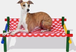 VETRESKA Chroma Elevated Dog & Cat Bed, Medium, Red