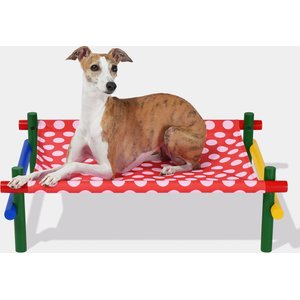 VETRESKA Chroma Elevated Dog & Cat Bed, Medium, Red