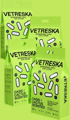 Show full view: VETRESKA Deodorant Oasis Cactus Scented Tofu Cat Litter, 5.5-lb bag slide 10 of 10