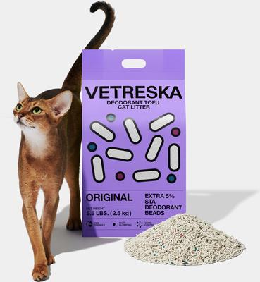 Show full view: VETRESKA Deodorant Original Tofu Cat Litter, 5.5-lb bag slide 1 of 11