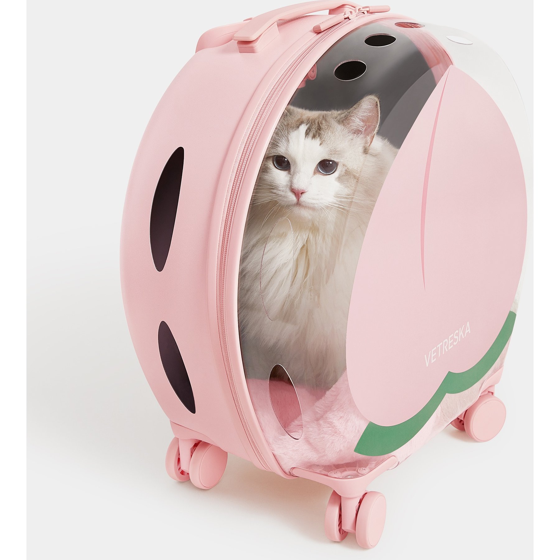VETRESKA Dog & Cat Carrier, Peach Color Block