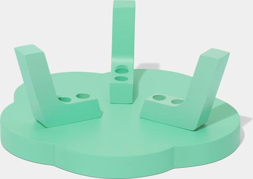 Show full view: VETRESKA Flora Ceramic Elevated Dog & Cat Bowl, Pink/Green, Medium: 40-oz slide 6 of 11