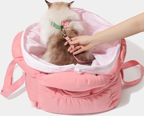 Show full view: VETRESKA Flora Dog & Cat Carrier Car Booster Seat, Pink slide 7 of 11