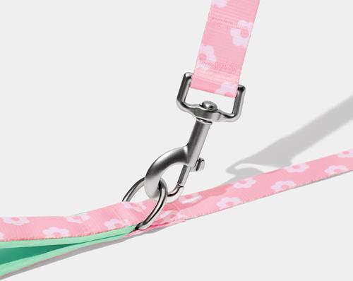 Show full view: VETRESKA Flora Dog Harness & Leash Set, Pink/Green, X-Small: 16 to 21-in chest slide 6 of 9