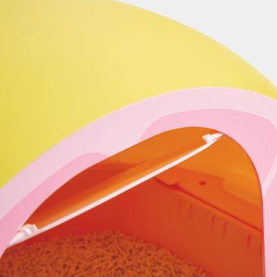 Show full view: VETRESKA Grapefruit Kitty Kove Cat Litter Box slide 5 of 11