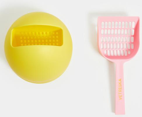 Show full view: VETRESKA Grapefruit Kitty Kove Cat Litter Box slide 7 of 11