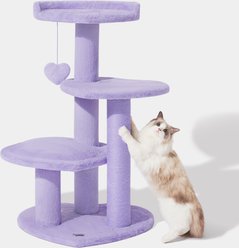 VETRESKA Heartpurrple 4-Level Cat Tree, Purple, Large